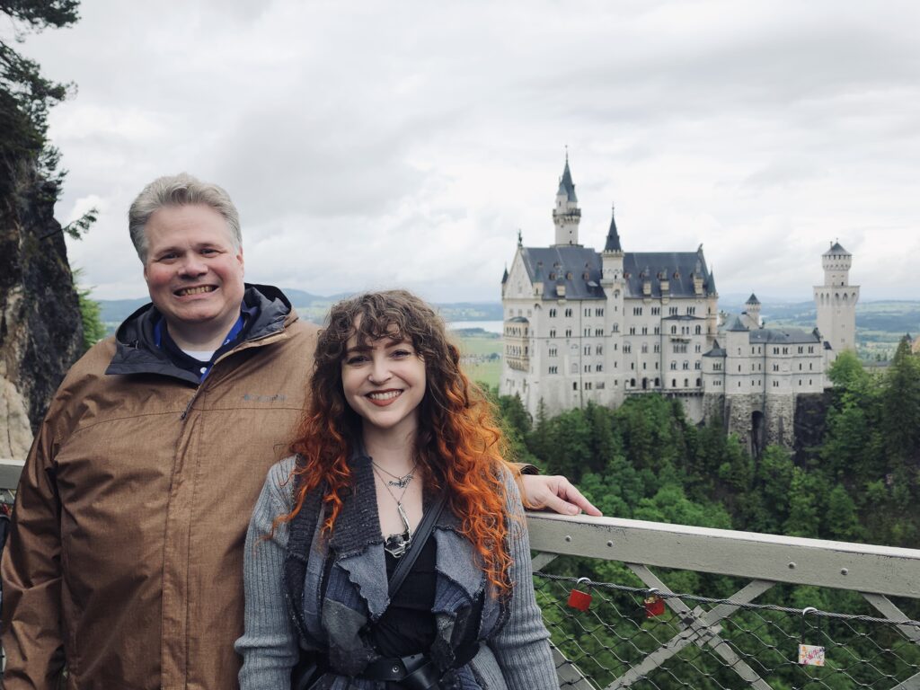 David and Jessi in front of Neuschwanstein Castle