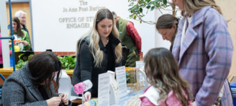 Melissa Nieuwoudt winter market booth Carroll Community College