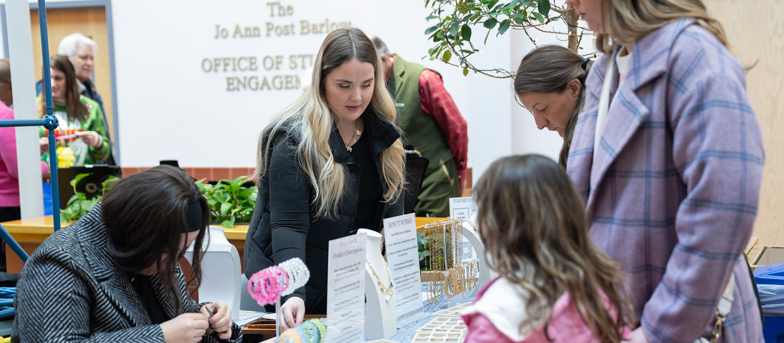 Melissa Nieuwoudt winter market booth Carroll Community College